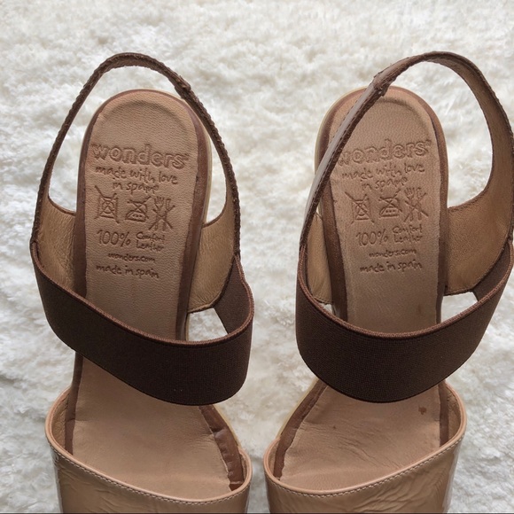 Wonders platform tan + brown high heel sandal - Picture 5 of 8